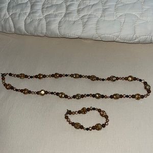 Matching necklace and bracelet